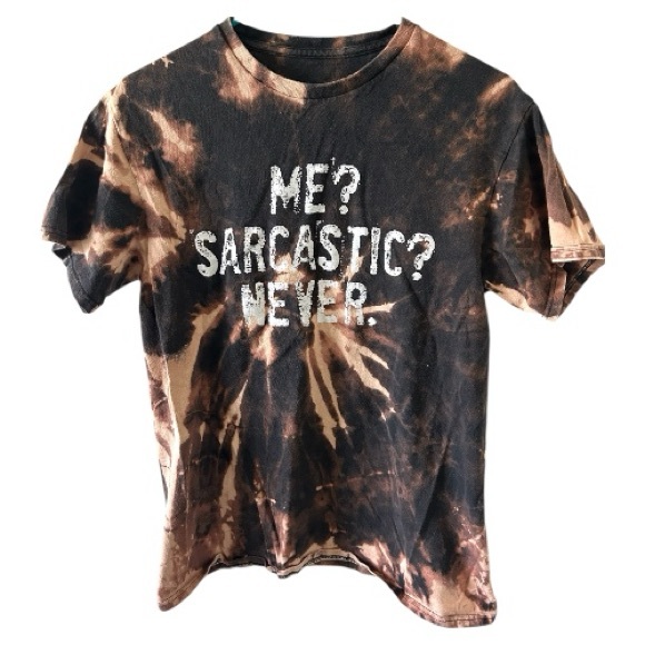 Tops - Bleach-Dyed Graphic T-Shirt